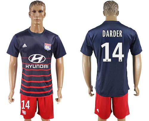 Lyon #14 Darder Away Soccer Club Jersey - Click Image to Close